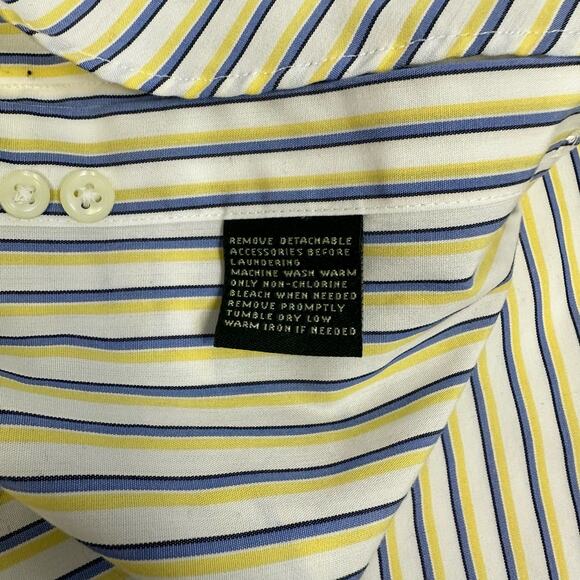 Lauren Ralph Lauren Men’s Striped Non-Iron Dress Shirt - Size 16 32/33 - Picture 7 of 9